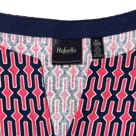 Rafaella Coral Geometric Sleeveless Drawstring Dress - Picture 4 of 4